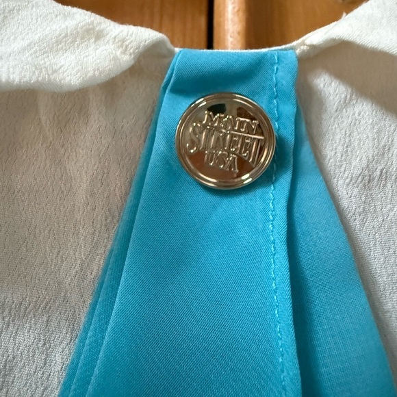 Disney Blue Main Street Blue and White Striped vintage style Dress - Picture 5 of 13